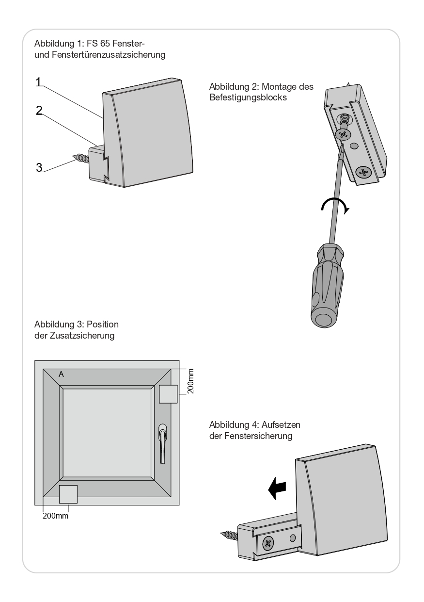 Basi Fenster- und Fenstertürenzusatzsicherung in Weiß