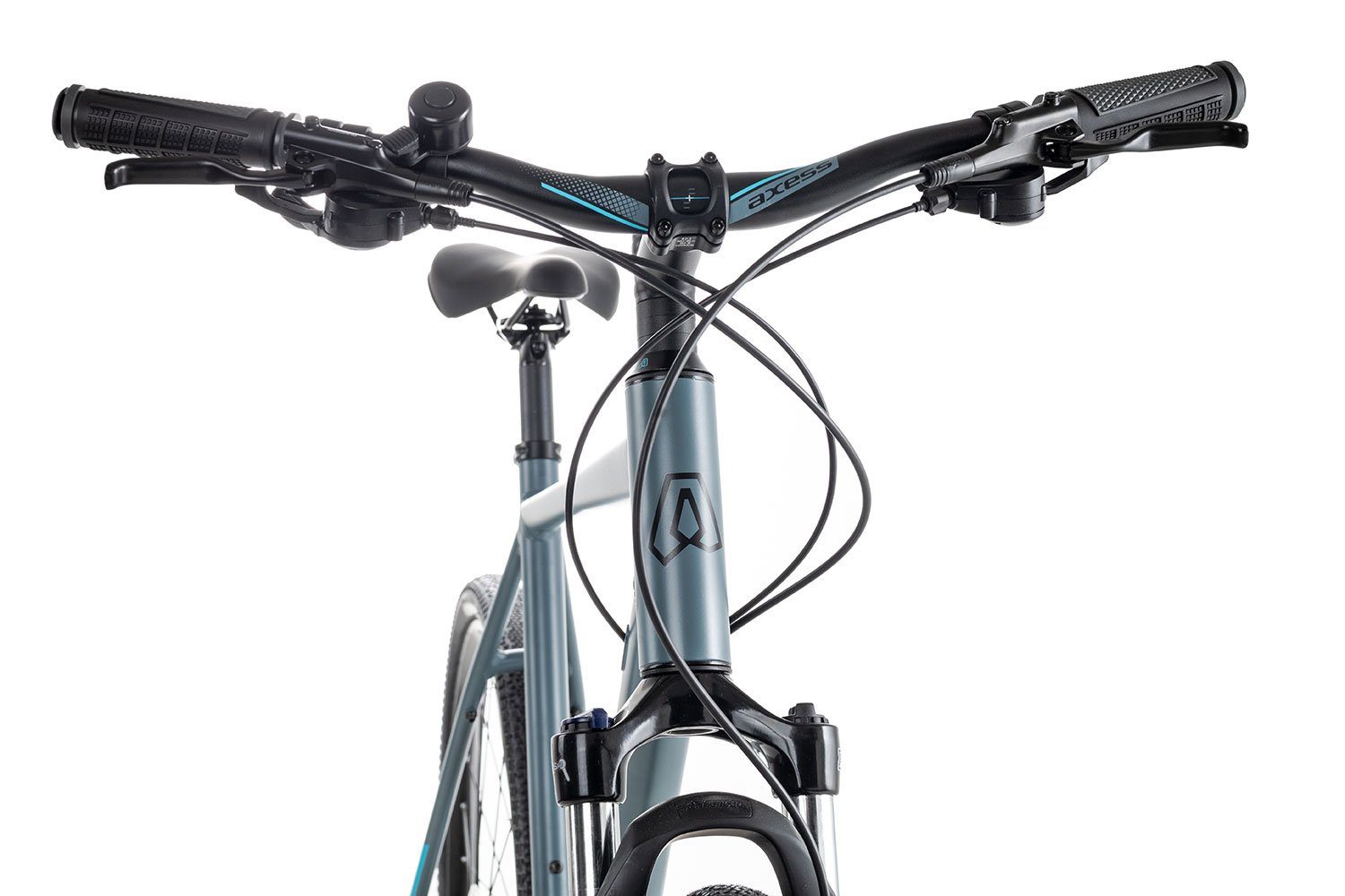 Axess Crossrad VERIS CROSS 2022, 27 Gang Shimano Alivio RD-M3100-9 Schaltwerk, Kettenschaltung, Crossbike schwarz/grau