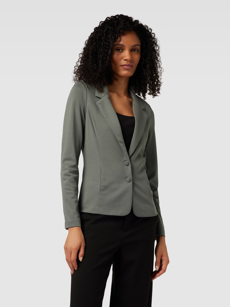Blazer mit Eingrifftaschen und Knopfverschluss Modell 'Daniela' in schilf