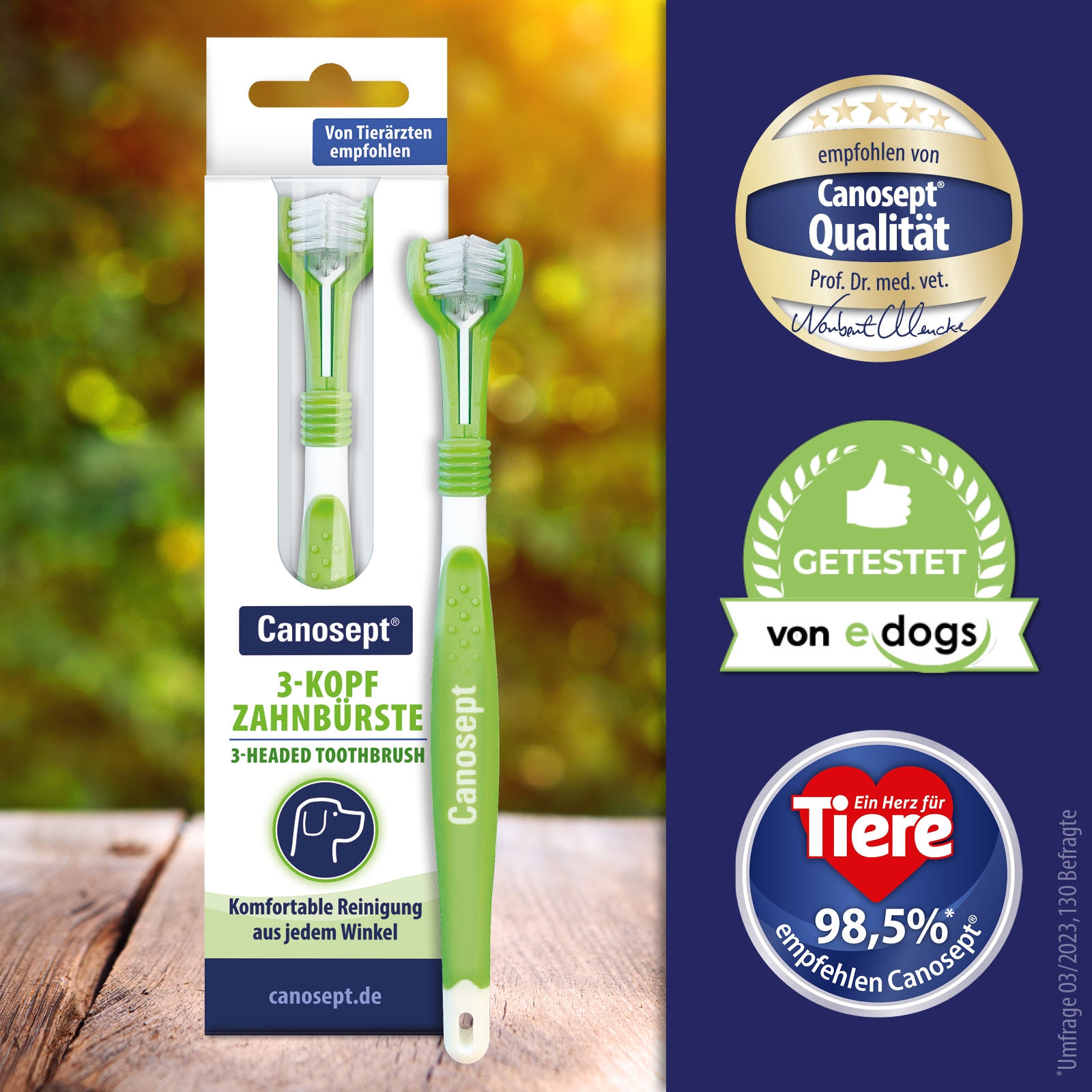 Canosept Zahnpflege Canosept 3-Kopf-Zahnbürste