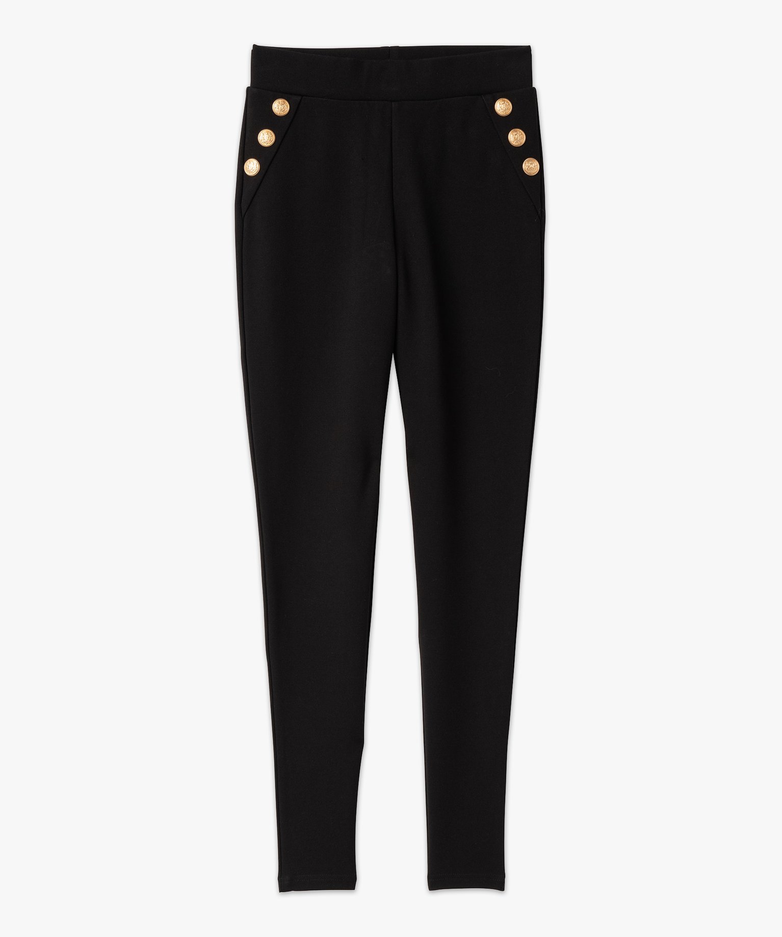 Leggings avec boutons sur les hanches femme noir | GEMO