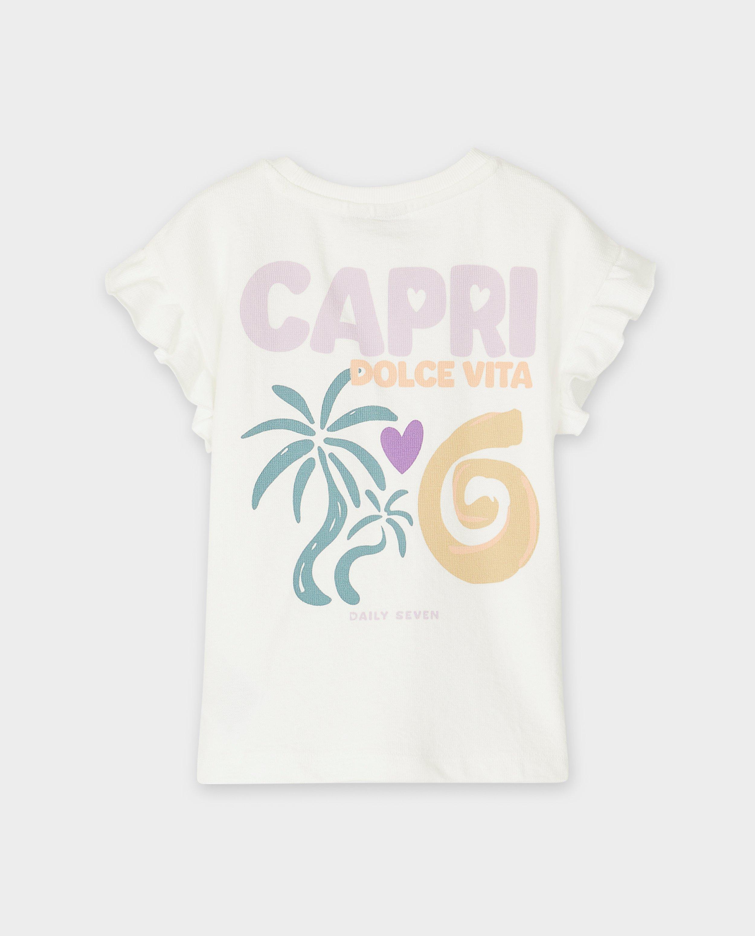 Tricou Daily 7 cu imprimeu pe spate alb