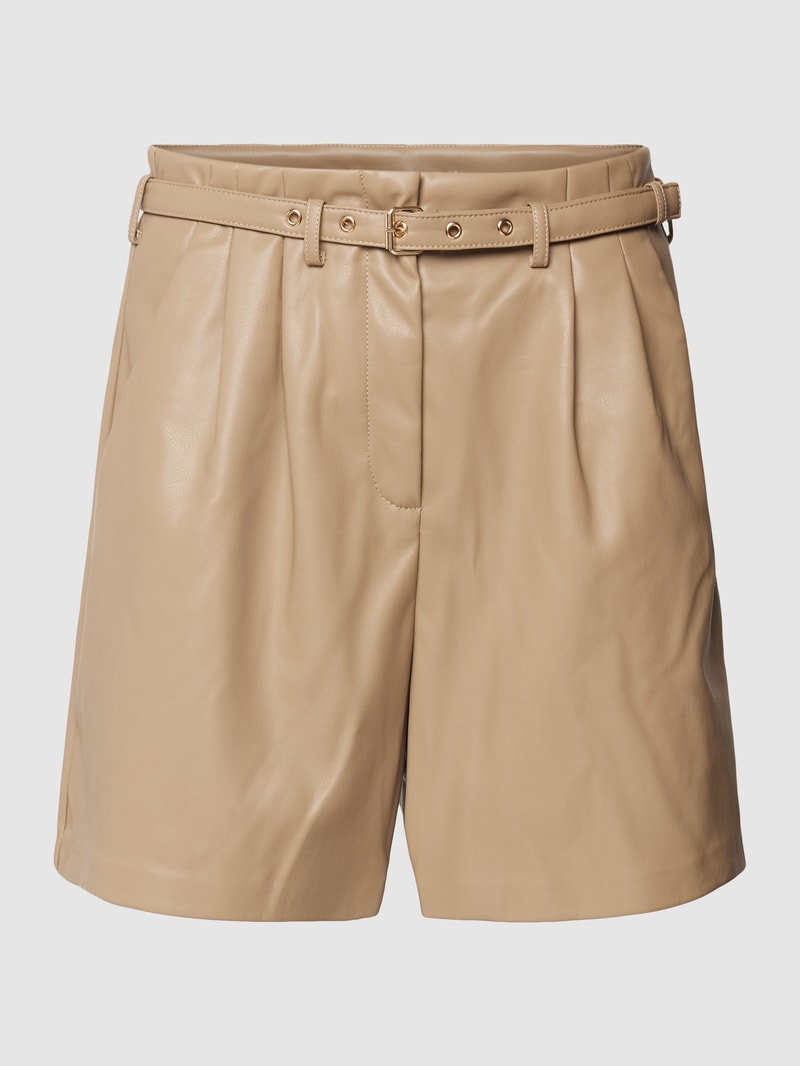 Shorts in Leder-Optik Modell 'HEIDI' in sand