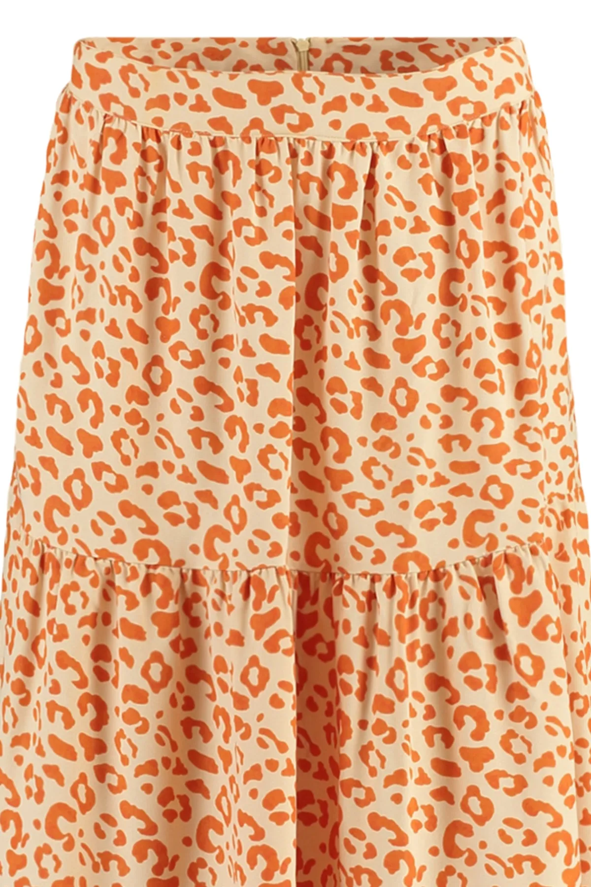 Trendyol Collection  Kamelfarbener, ausgestellter Midi-Webrock mit Blumenmuster und hoher Taille TWOSS21ET0041