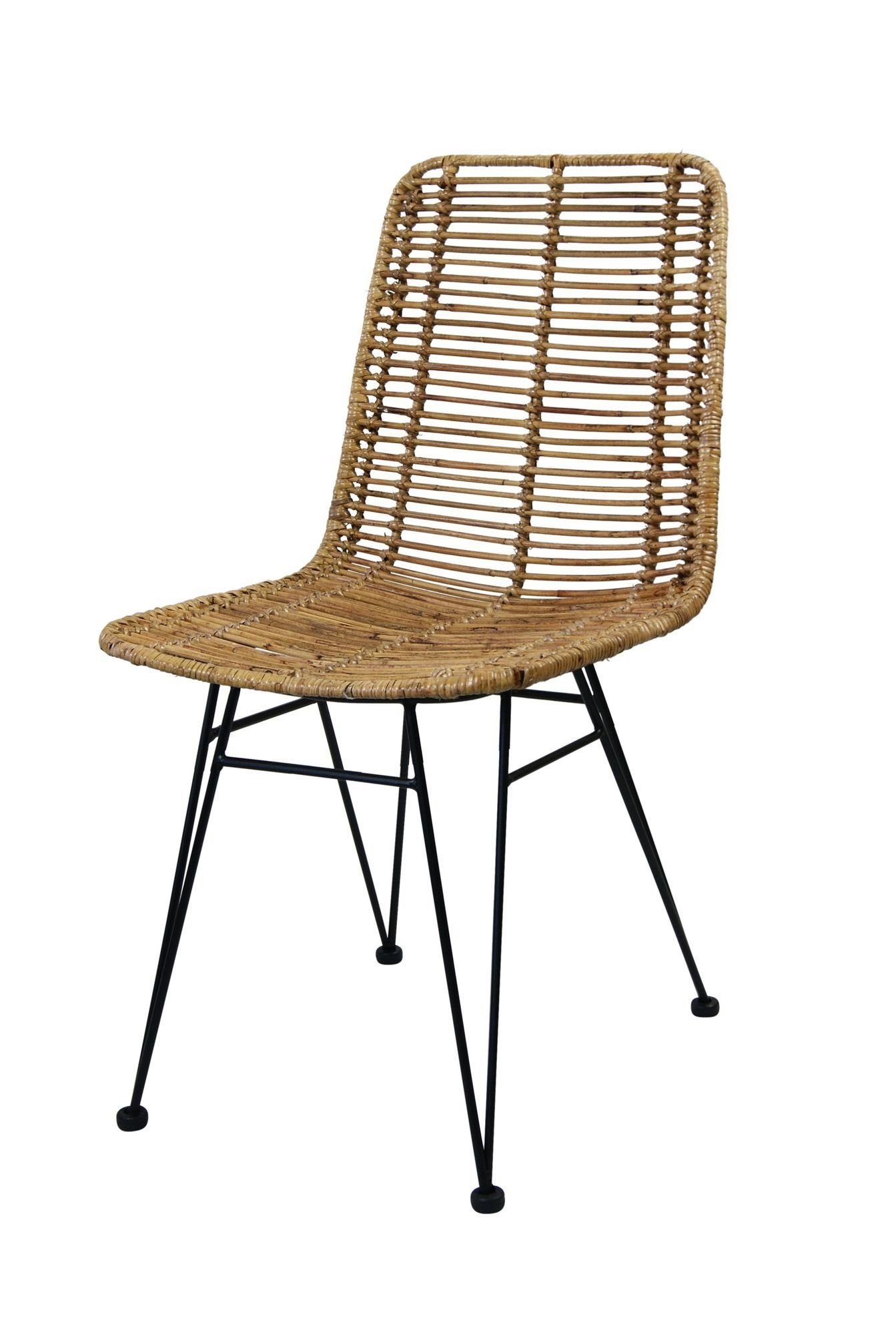 animal-design Rattanstuhl, Rattanstuhl MAGY moderner Flechtstuhl Korb Stuhl Esszimmer Wohnzimmer hellbraun oder schwarz