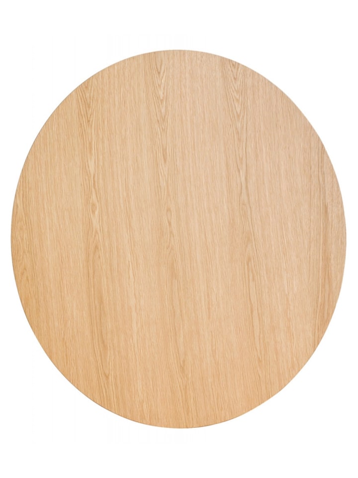 KADIMA DESIGN Runder Esstisch mit Eichenfurnier | Nordisches Design in Beige günstig kaufen onesize