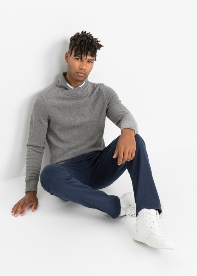 Pullover mit Schalkragen