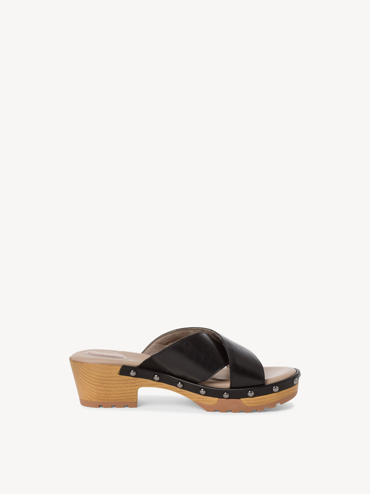 Mule en cuir - noir