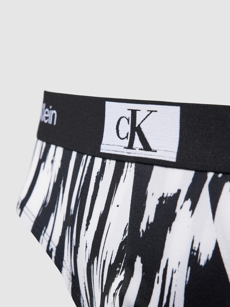 Hipster mit elastischem Logo-Bund in schwarz