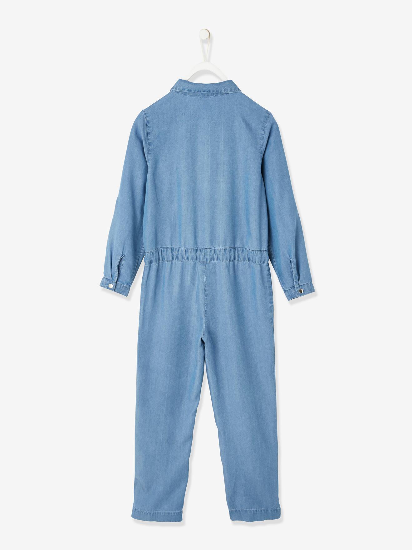 Vertbaudet Luftiger Mädchen Jumpsuit Oeko-Tex - blue stone