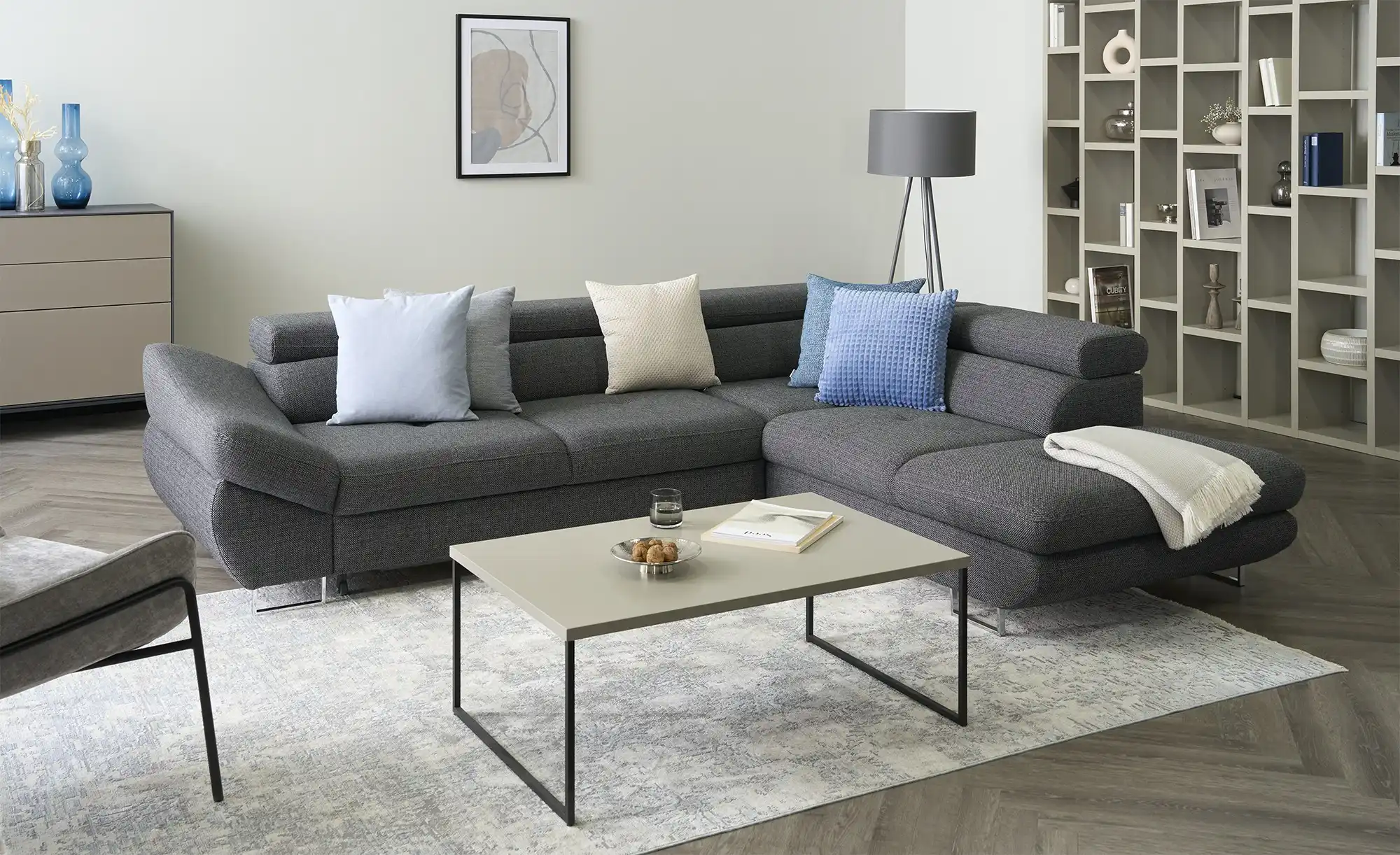 Twist Ecksofa aus Flachgewebe Fabio