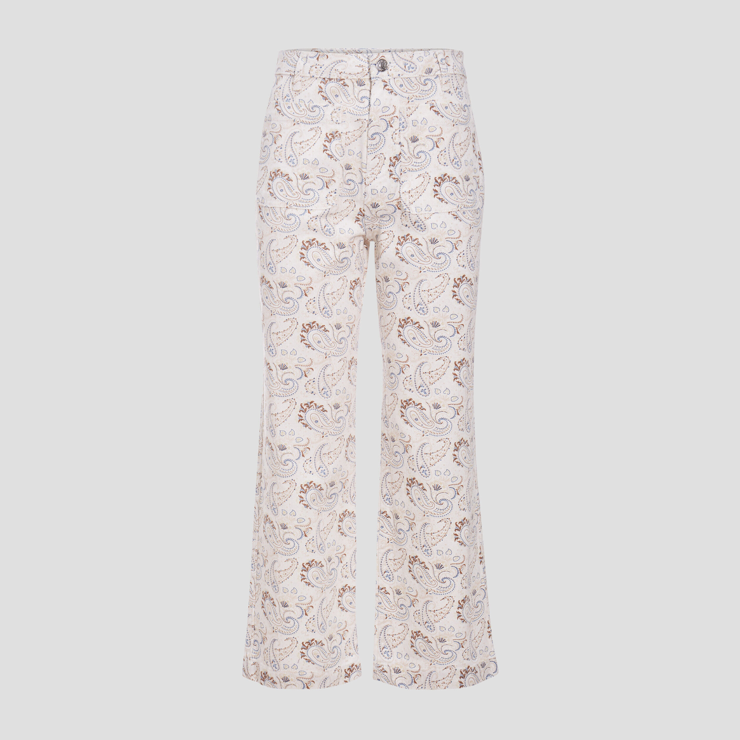 Jeans wide leg taille haute beige femme | Cache Cache