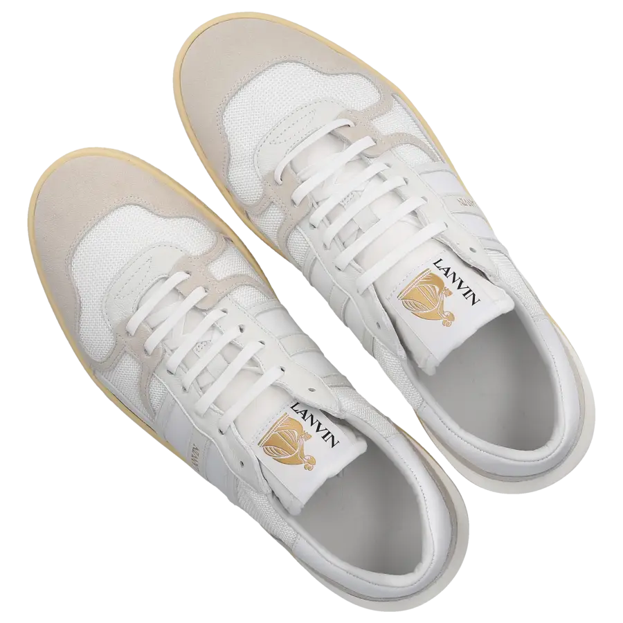 Lanvin - Sneaker low MESH CLAY Veloursleder - weiß
