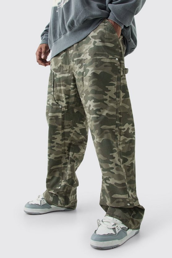Plus lockere Twill Camouflage Hose