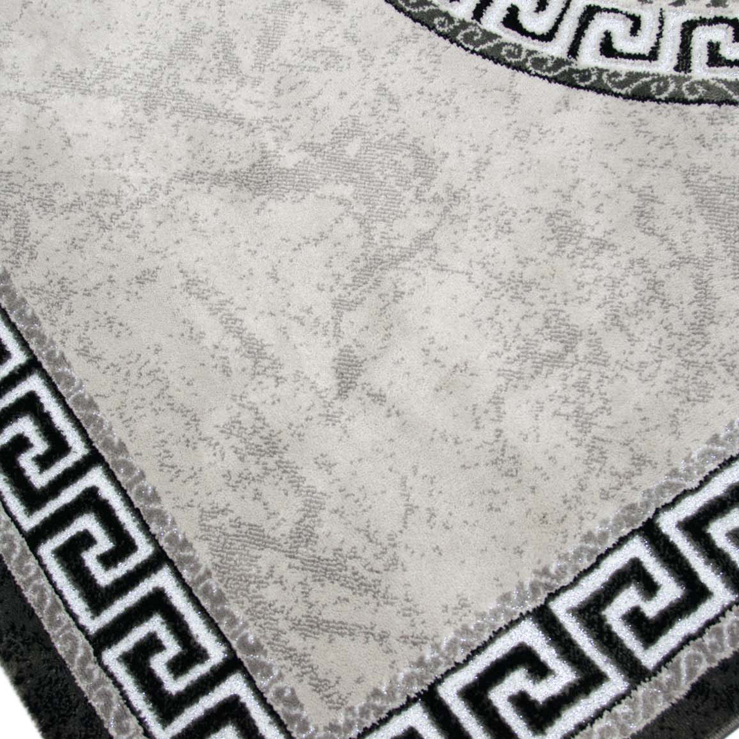 Teppich Orientteppich mit Glitzergarn in grau creme, Teppich-Traum, rechteckig, Höhe: 12 mm