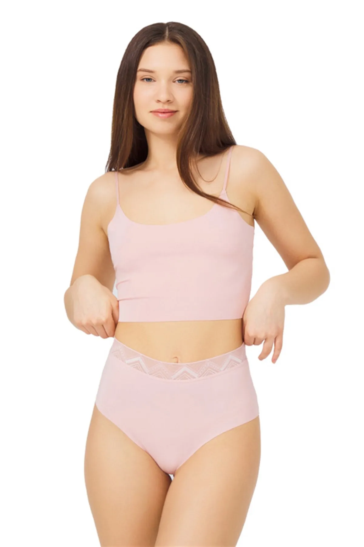 Cottonhill  Basic-Bikini-Höschen mit hoher Taille, lasergeschnitten, 3er-Pack – 2
