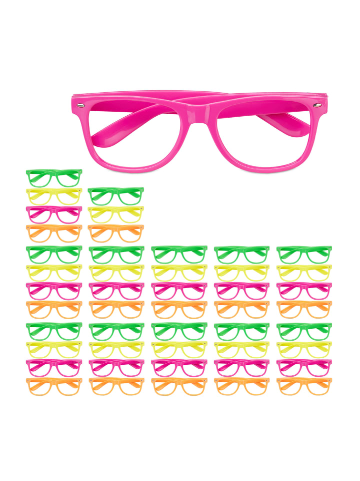 relaxdays 48x Partybrille in Bunt günstig kaufen onesize