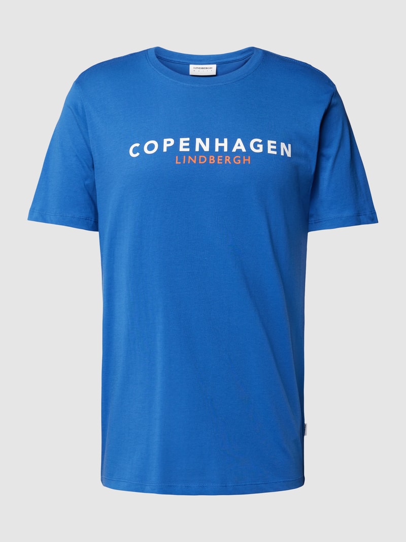 T-Shirt mit Label-Print Modell 'Copenhagen' in royalblau