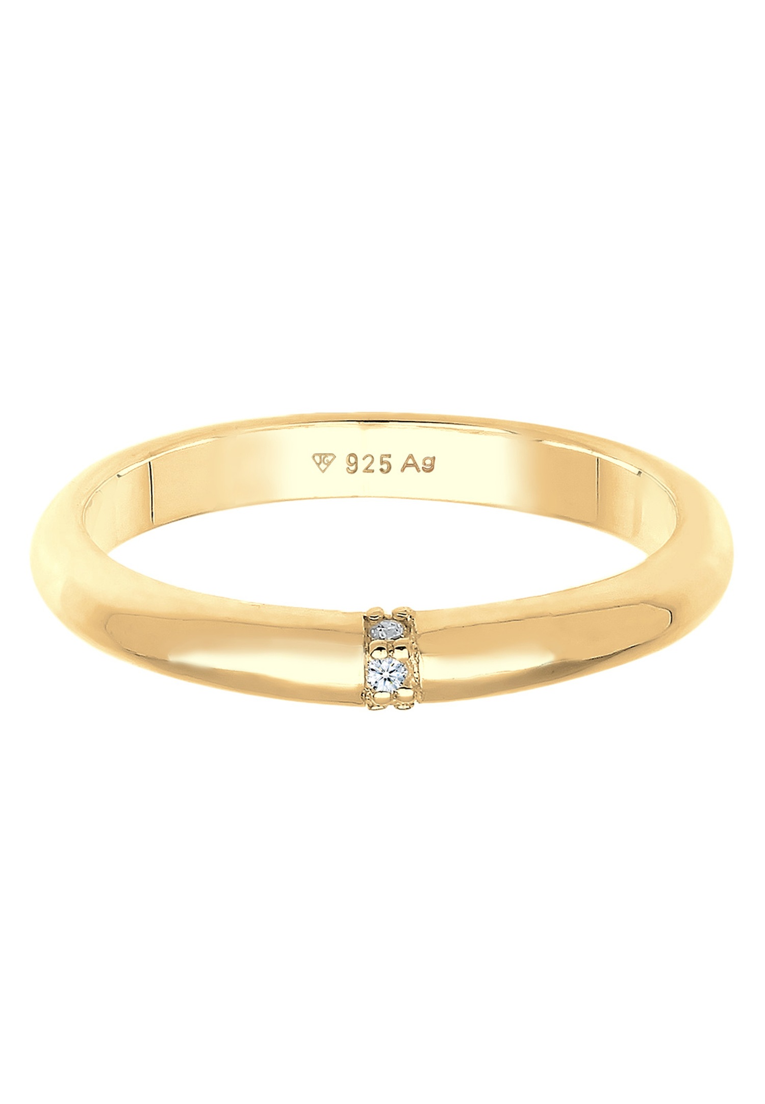Elli DIAMONDS Diament 0,045 ct. Klasyczny pierścionek zaręczynowy ze srebra 925