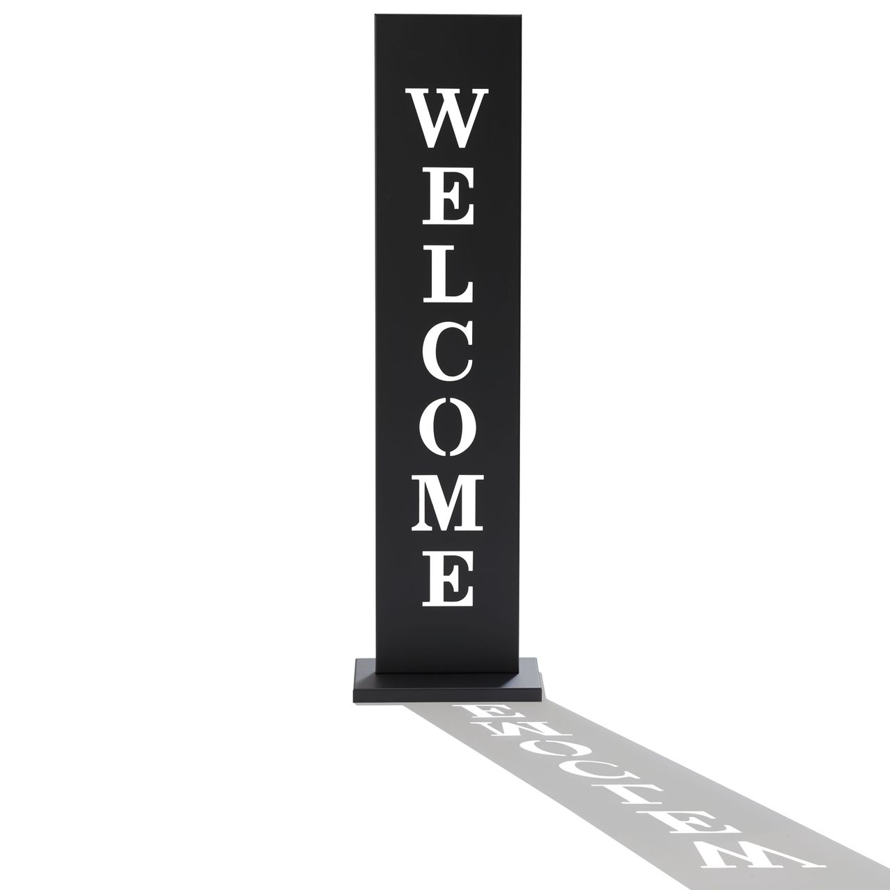Weles Amare Standschild Welcome 20 x 15 x 72 cm, Schwarz