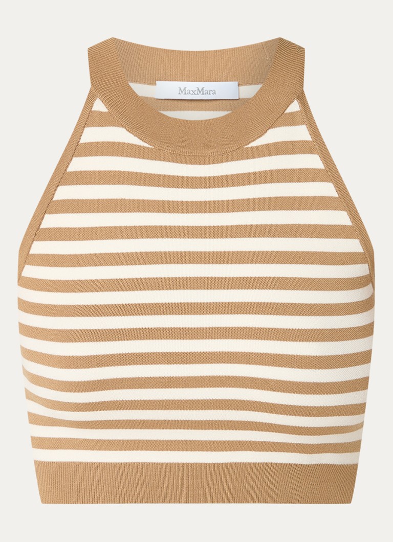 MaxMara Tenna crop top with stripe print