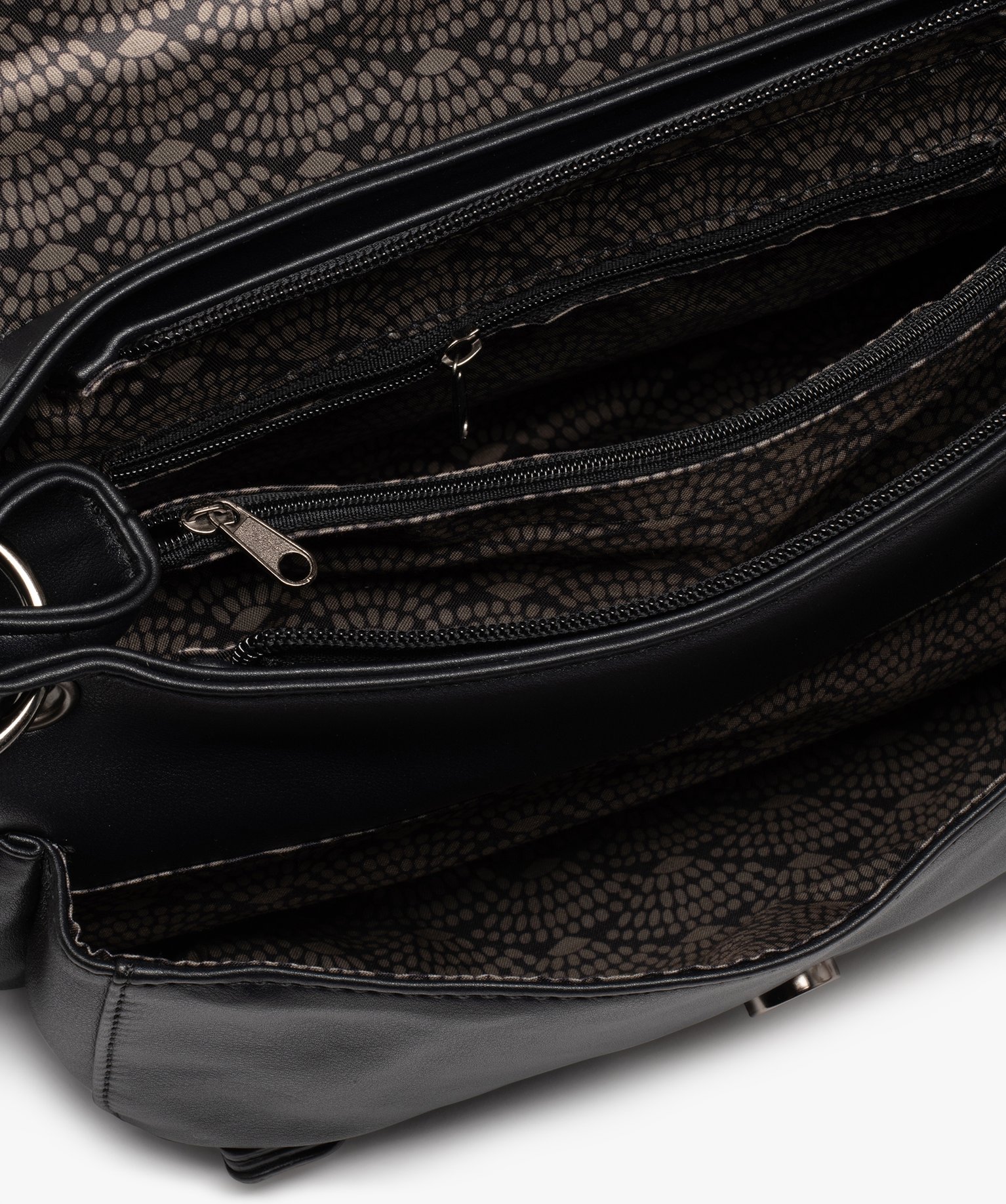 Sac besace à matelassage fantaisie femme noir | GEMO