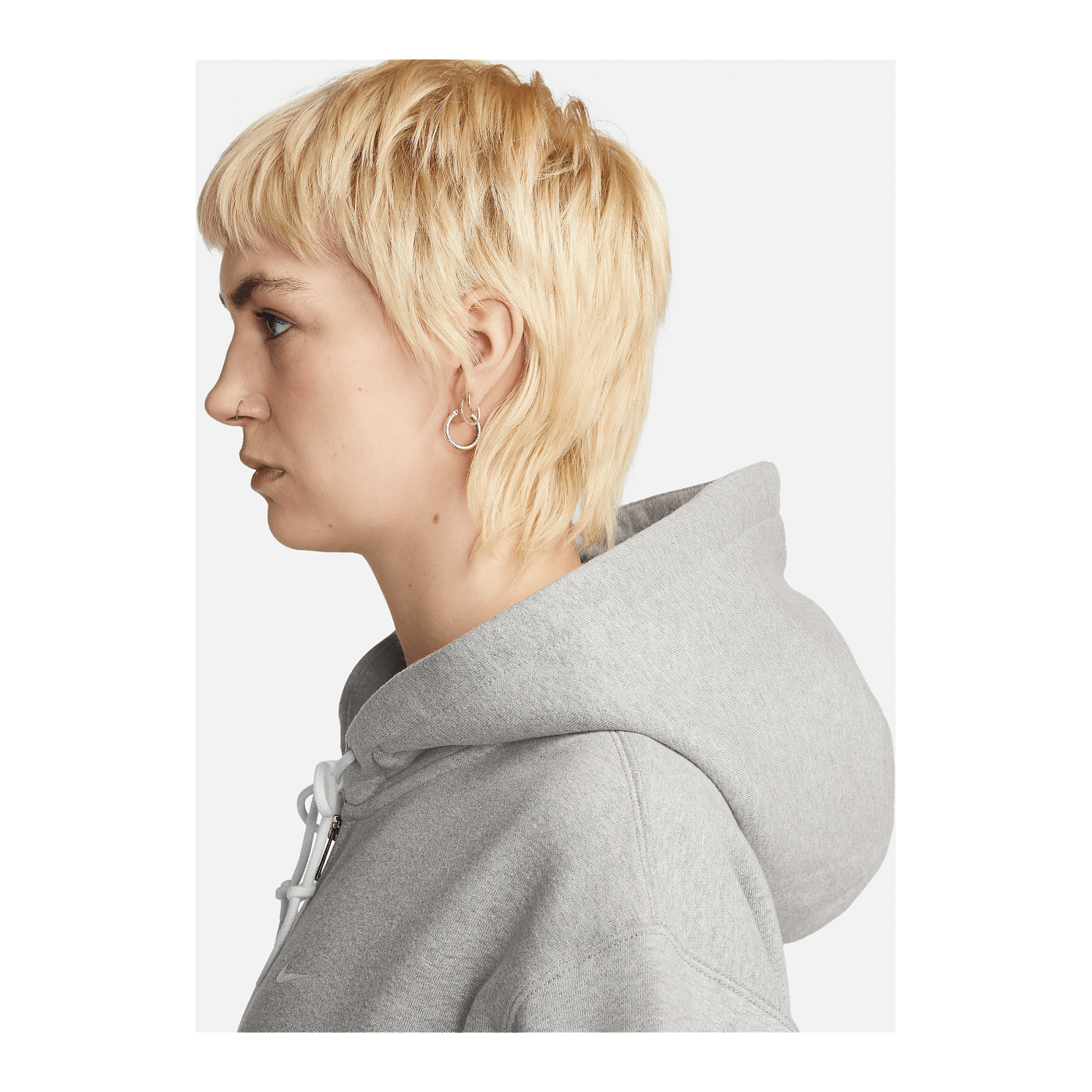 Nike Solo Swoosh Kapuzenjacke Grau F063