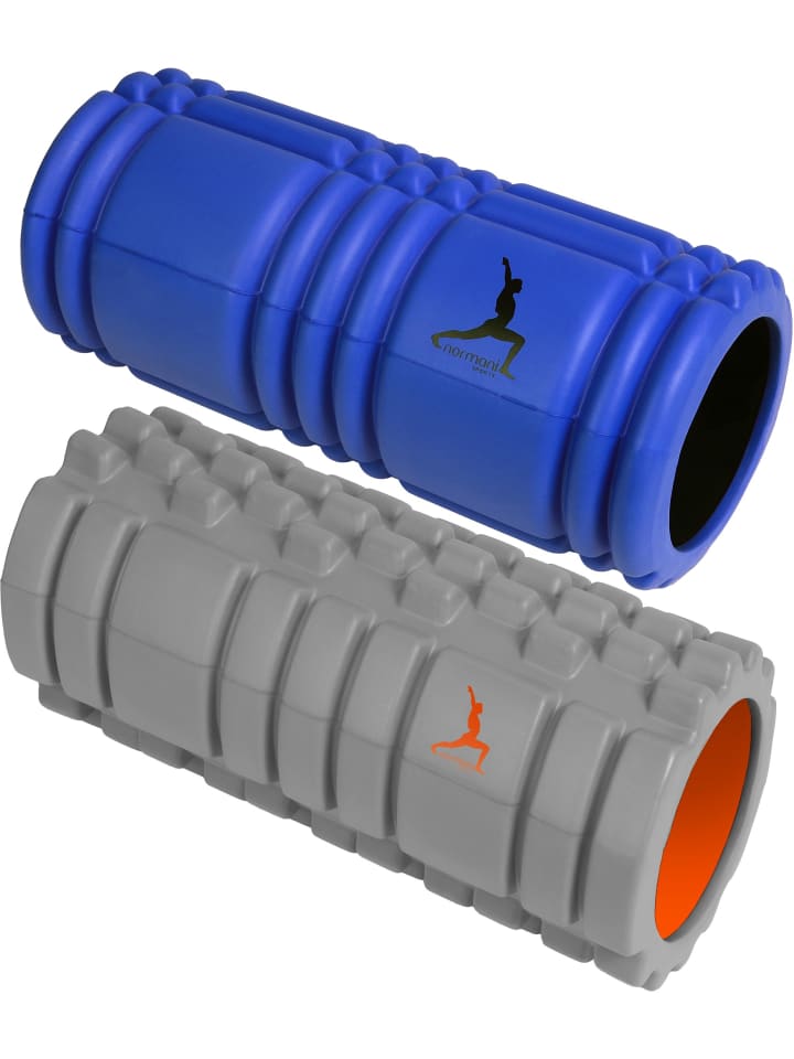 Normani Outdoor Sports 2 x Faszienrolle - Sportrolle Massageroller in 1 x Blau / 1 x Grau günstig kaufen onesize