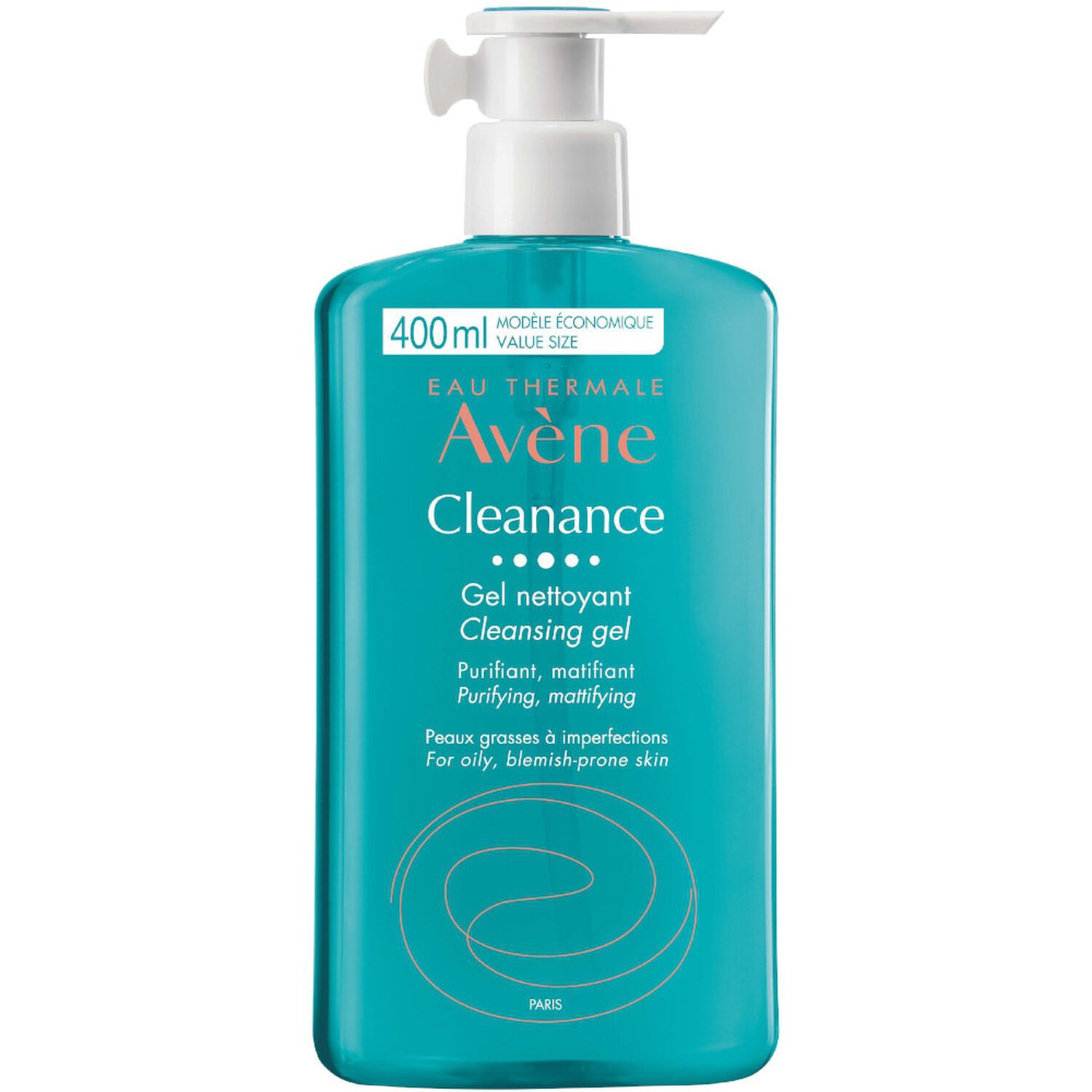 Eau Thermale Avène Cleanance Gel Nettoyant Visage & Corps Peaux Grasses à Imperfections 400 ml