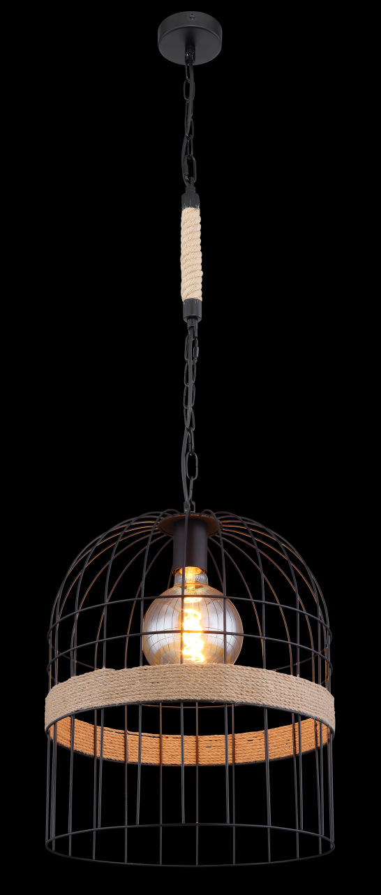 Globo Lighting - HALIA - Hängeleuchte Metall schwarz matt, 1x E27
