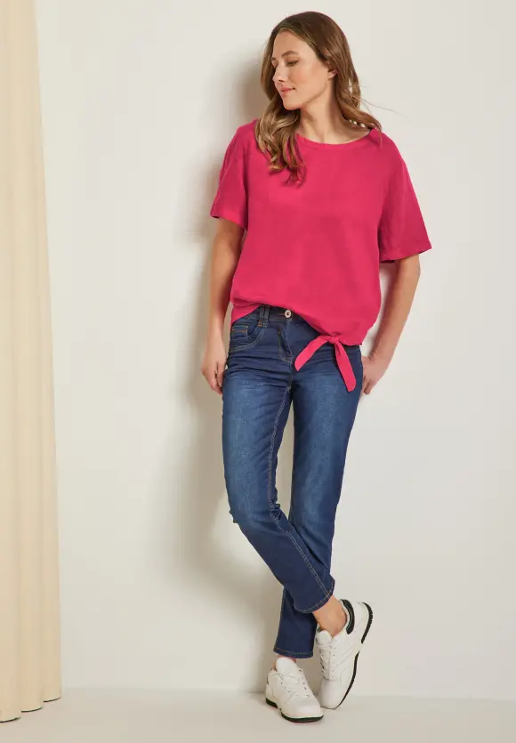 CECIL Leinenbluse im Materialmix
