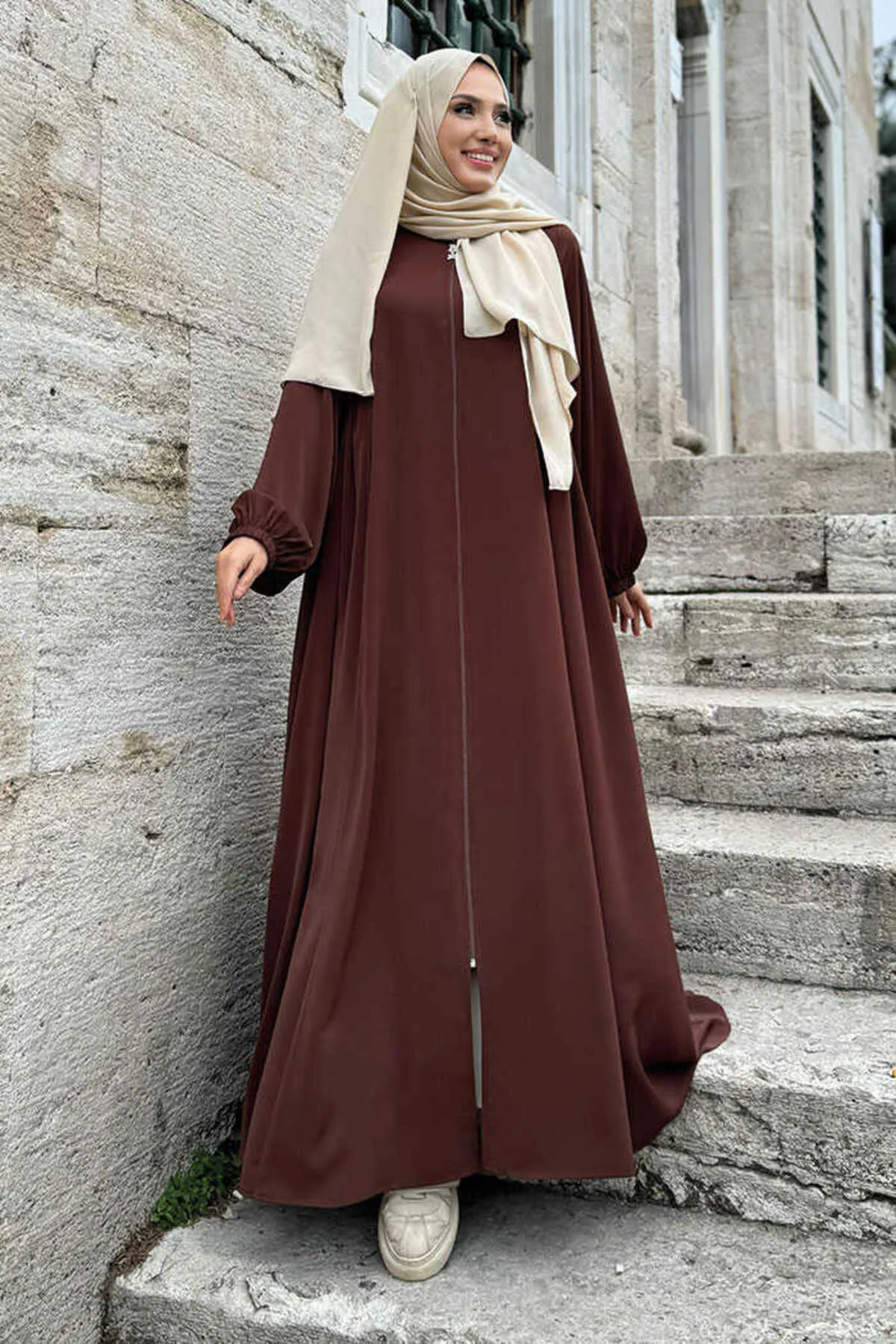 Bym Fashion  Cap & Abaya - Braun - Basic