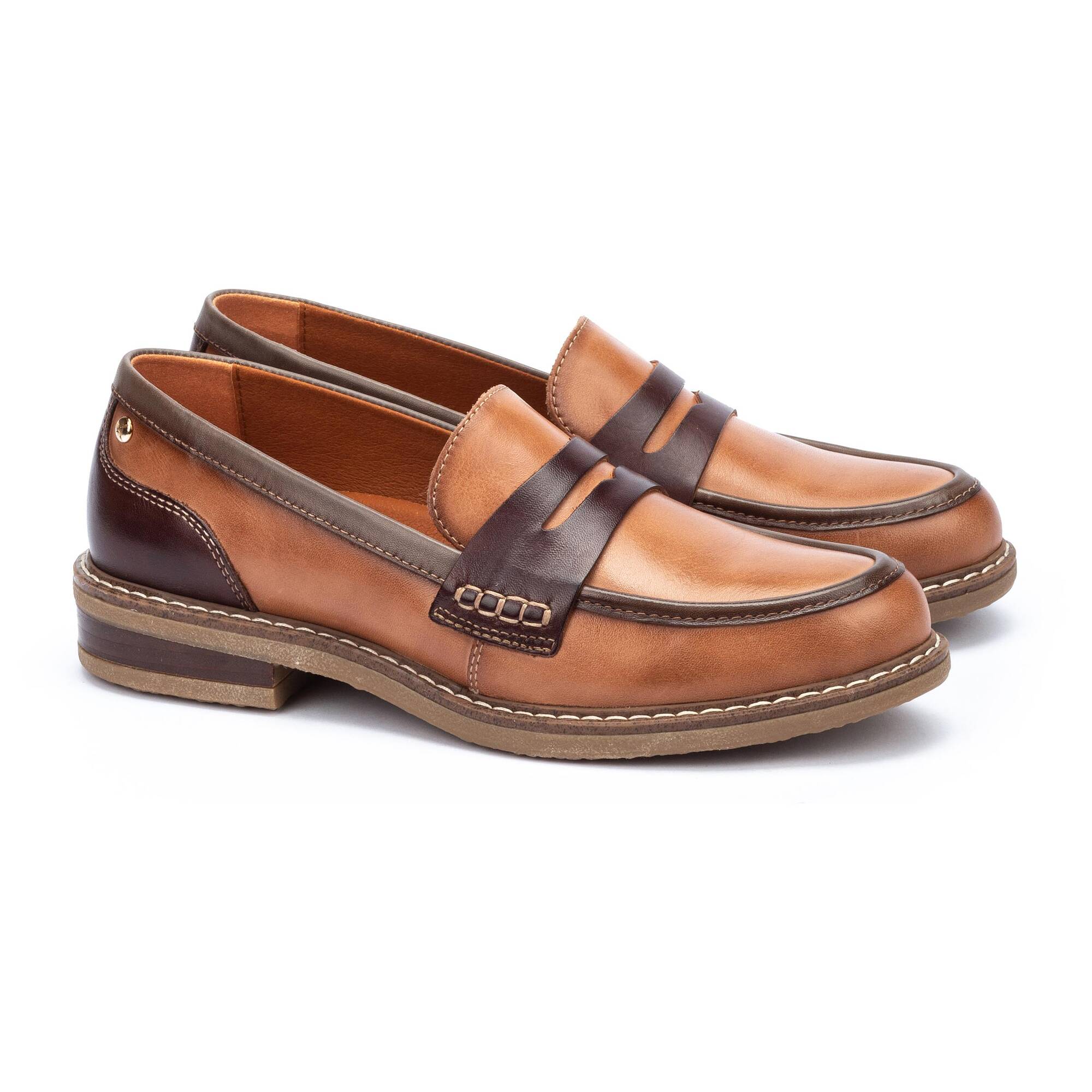 Mokasyny damskie wielokolorowe - TERRACOTTA