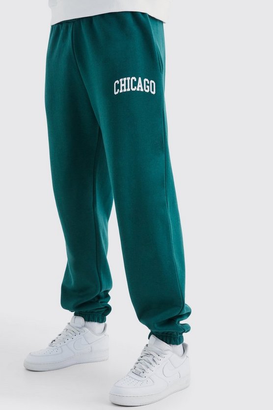 Tall Oversize Jogginghose mit Chicago-Print