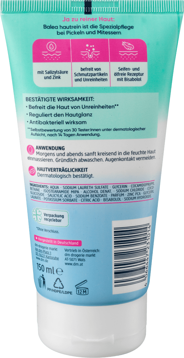 Anti Pickel Waschgel hautrein, 150 ml
