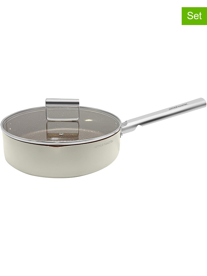 Arthur Martin 2tlg. Stielkasserolle-Set in Creme - Ø 28 cm günstig kaufen onesize