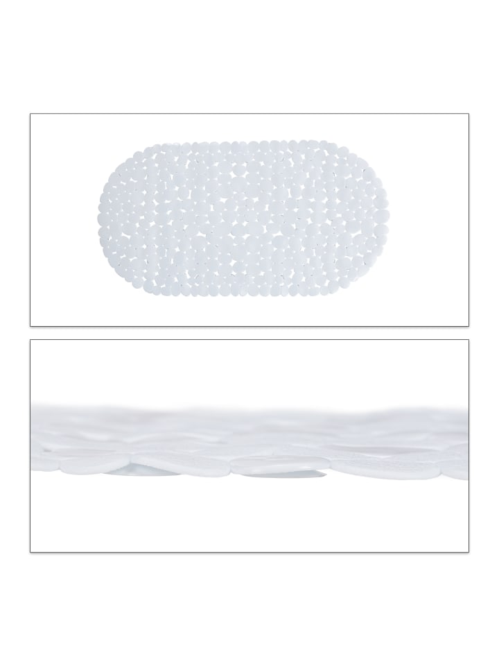 relaxdays Badewannenmatte in Weiß - (B)36 x (T)68 cm günstig kaufen onesize