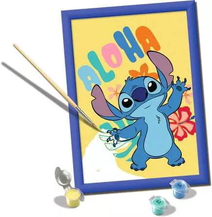CreArt Disney Stitch - Malen nach Zahlen für Kinder ab 9 Jahren
