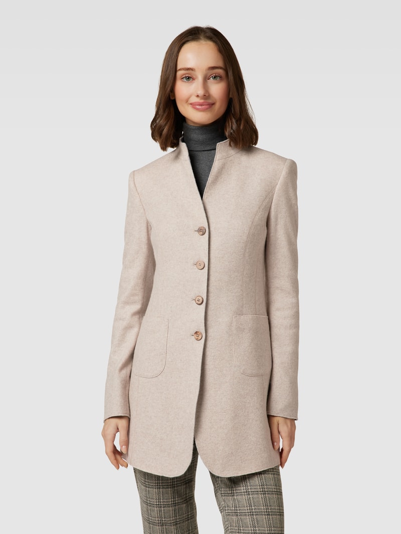 Blazer mit Stehkragen in sand