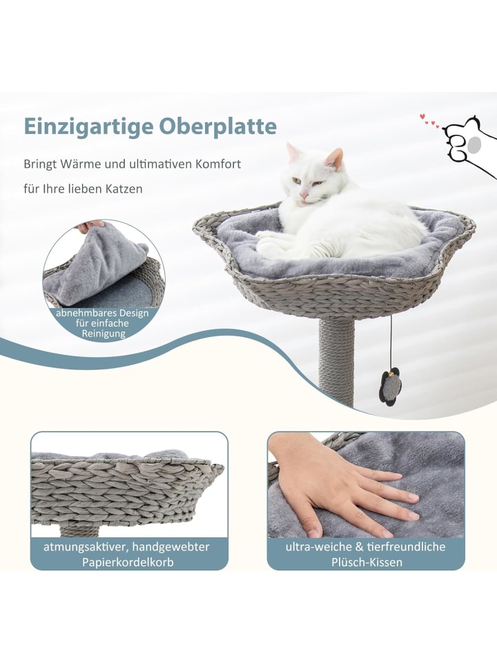 COSTWAY 106 cm Katzenbaum in Grau günstig kaufen onesize