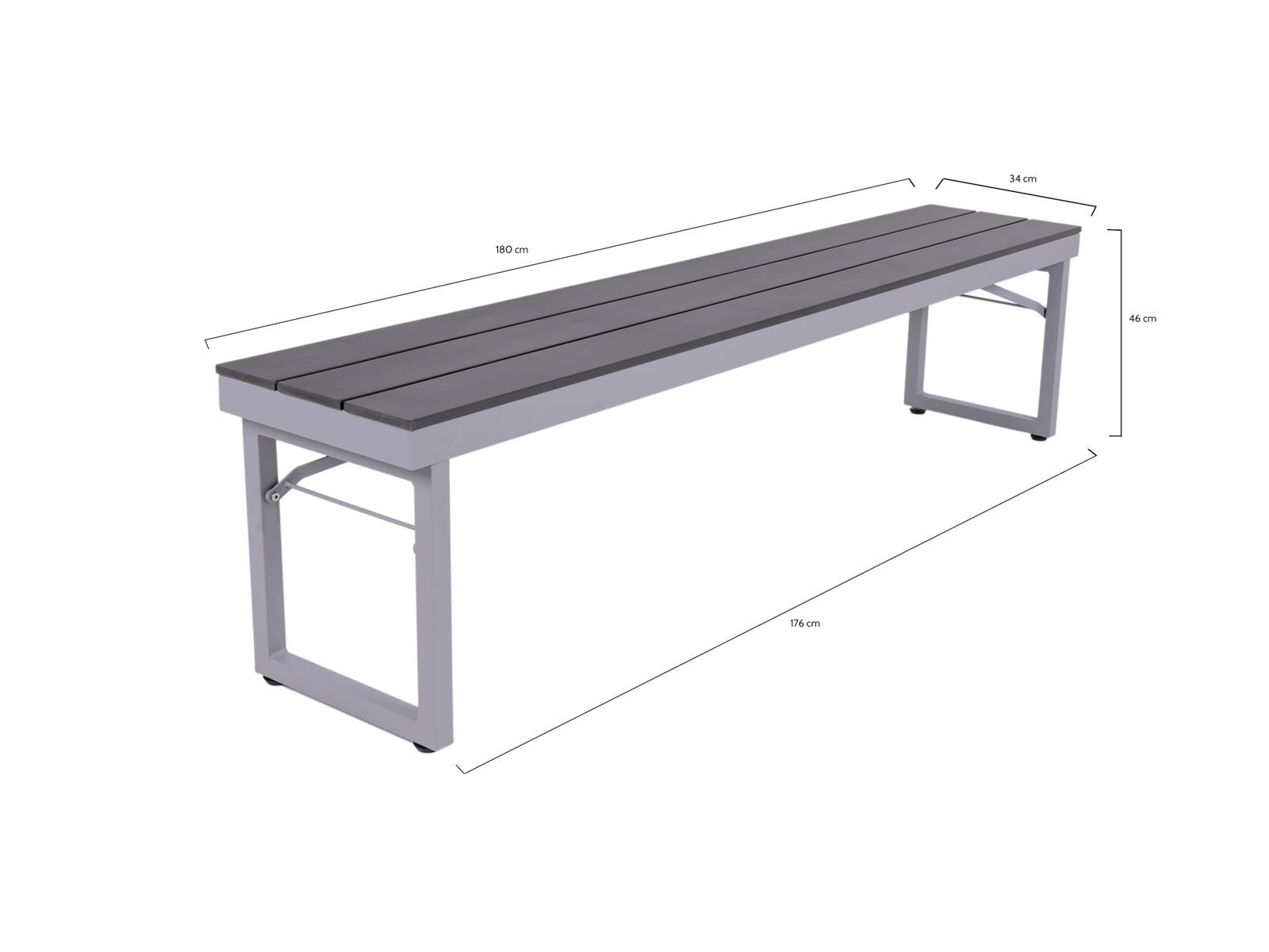 MaximaVida Hamburg 200 cm schwarzes klappbares Picknick-Set
