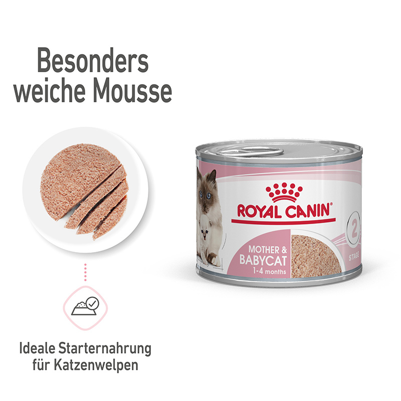 ROYAL CANIN Nassfutter ROYAL CANIN Mother & Babycat Mousse 12x195 g