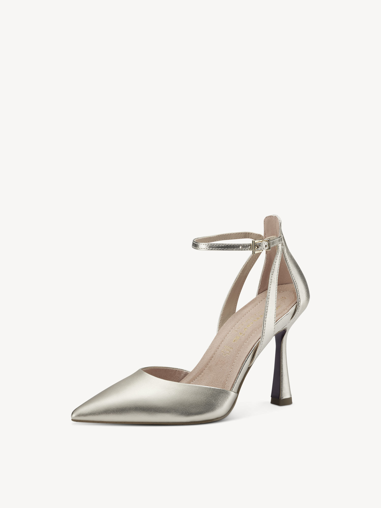 Escarpin en cuir - métallique