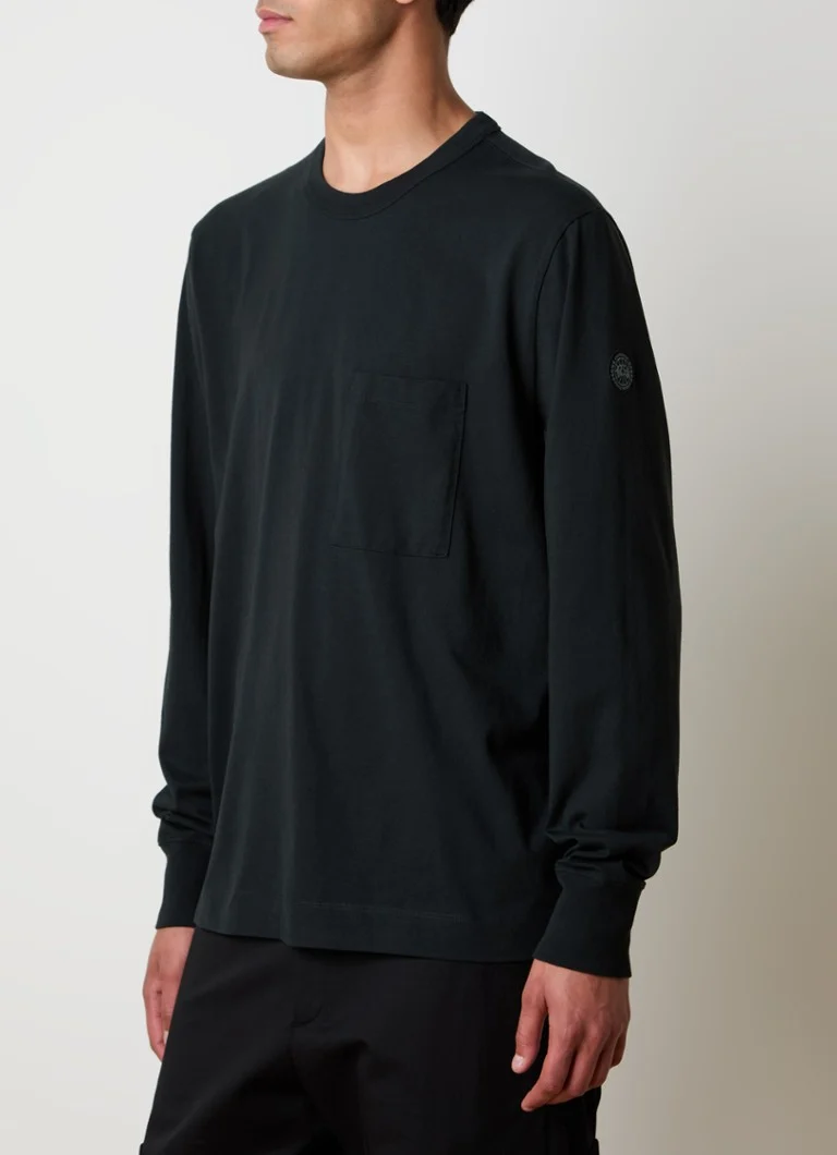Tricou Canada Goose Gladstone cu mânecă lungă și buzunar la piept