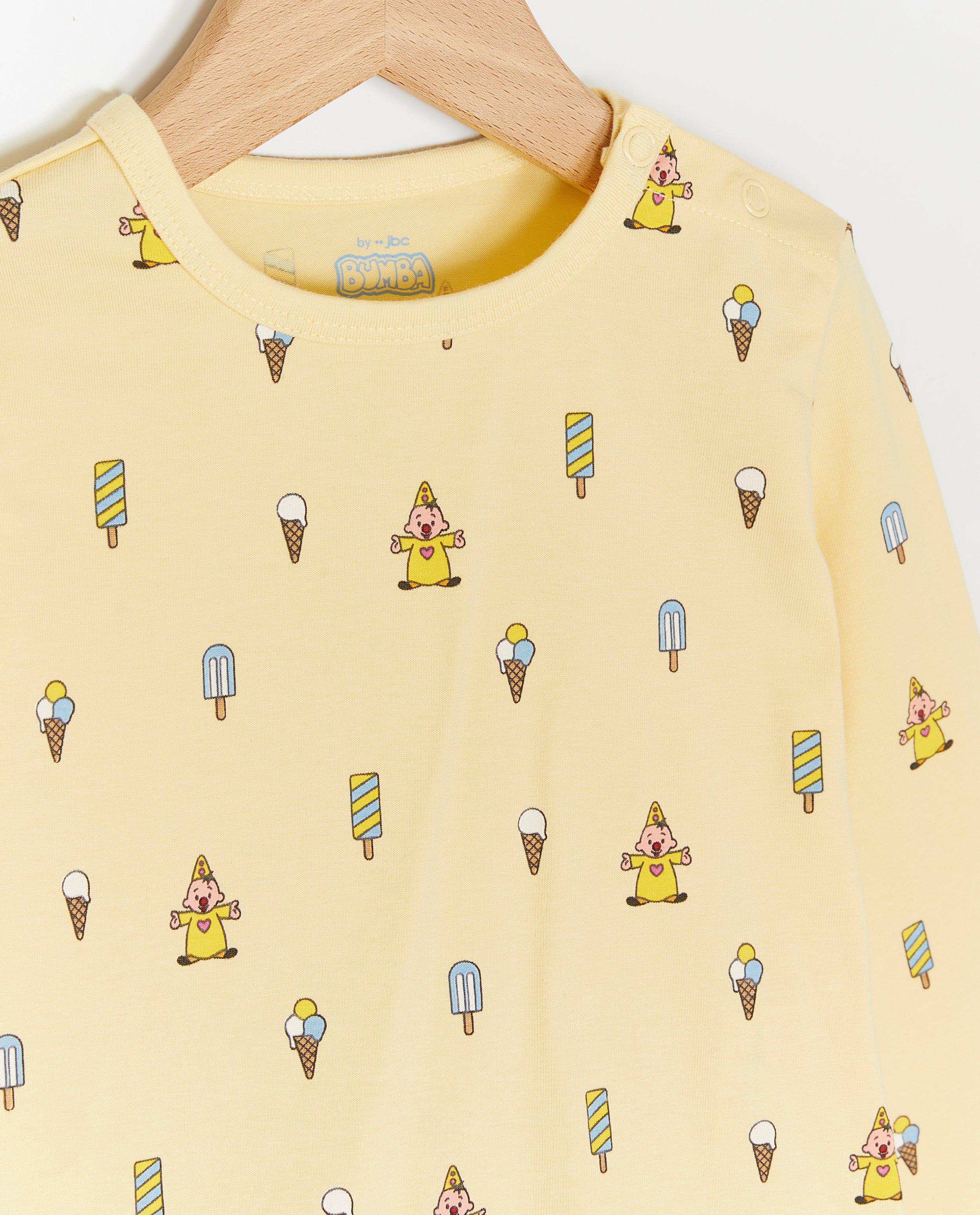 Bumba-pyjamas med ljusgult tryck