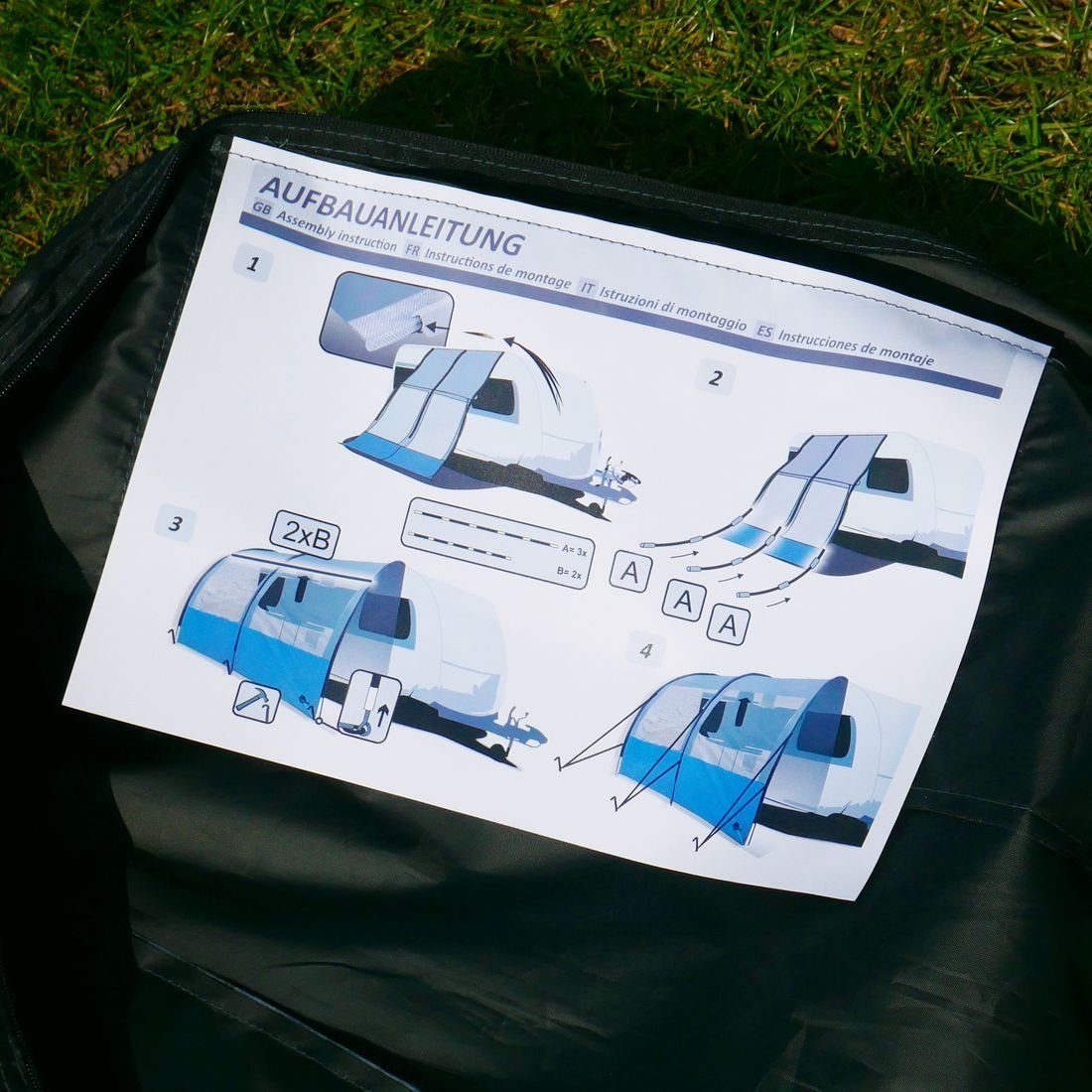 yourGEAR Vorzelt yourGEAR Riviera 350 Vorzelt Wohnwagen Wohnmobil 3,5 x 2,6m UV 50+, Personen: 0