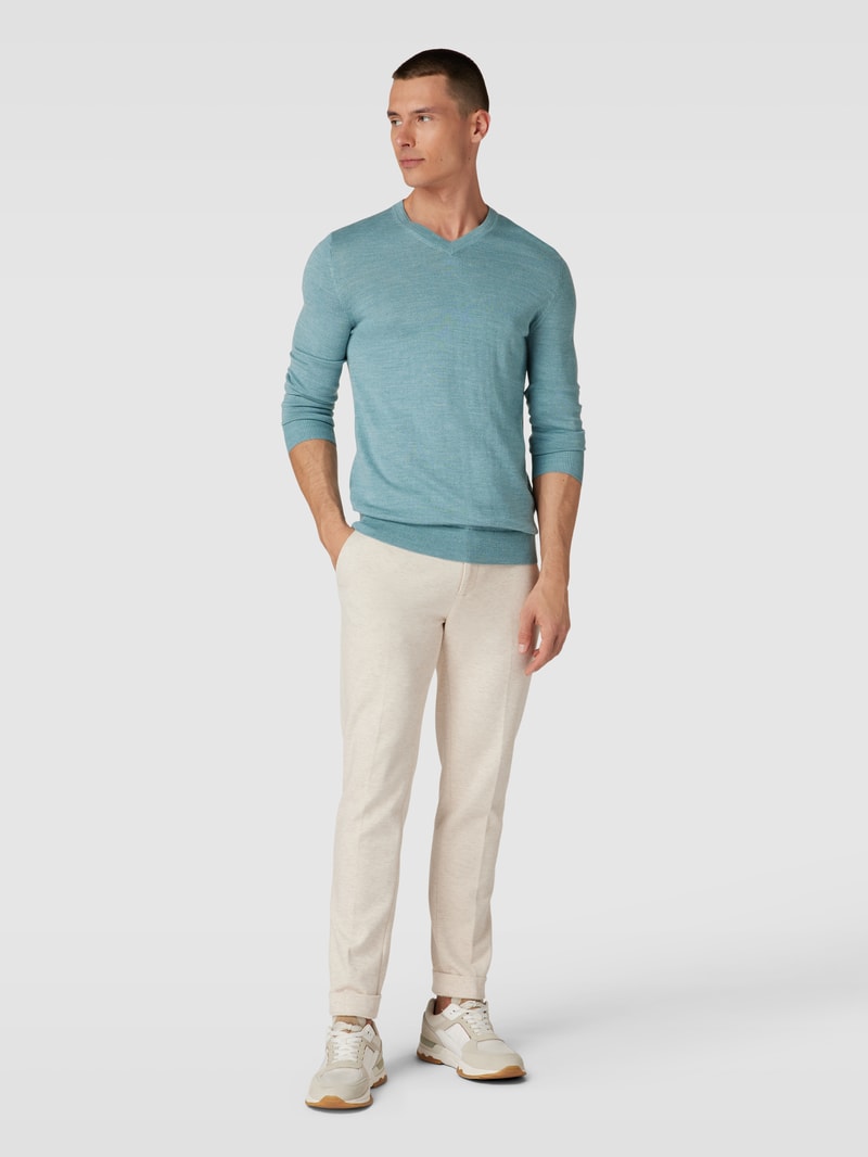 Strickpullover in schilf meliert