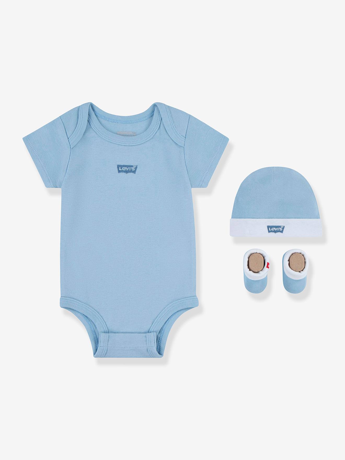 Levis Baby-Set: Body, Mütze & Schühchen BATWING Levi's - himmelblau