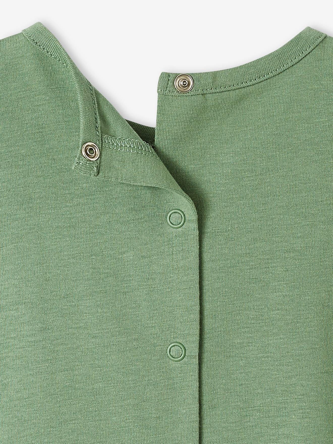 T-shirt rayé bébé manches longues vert