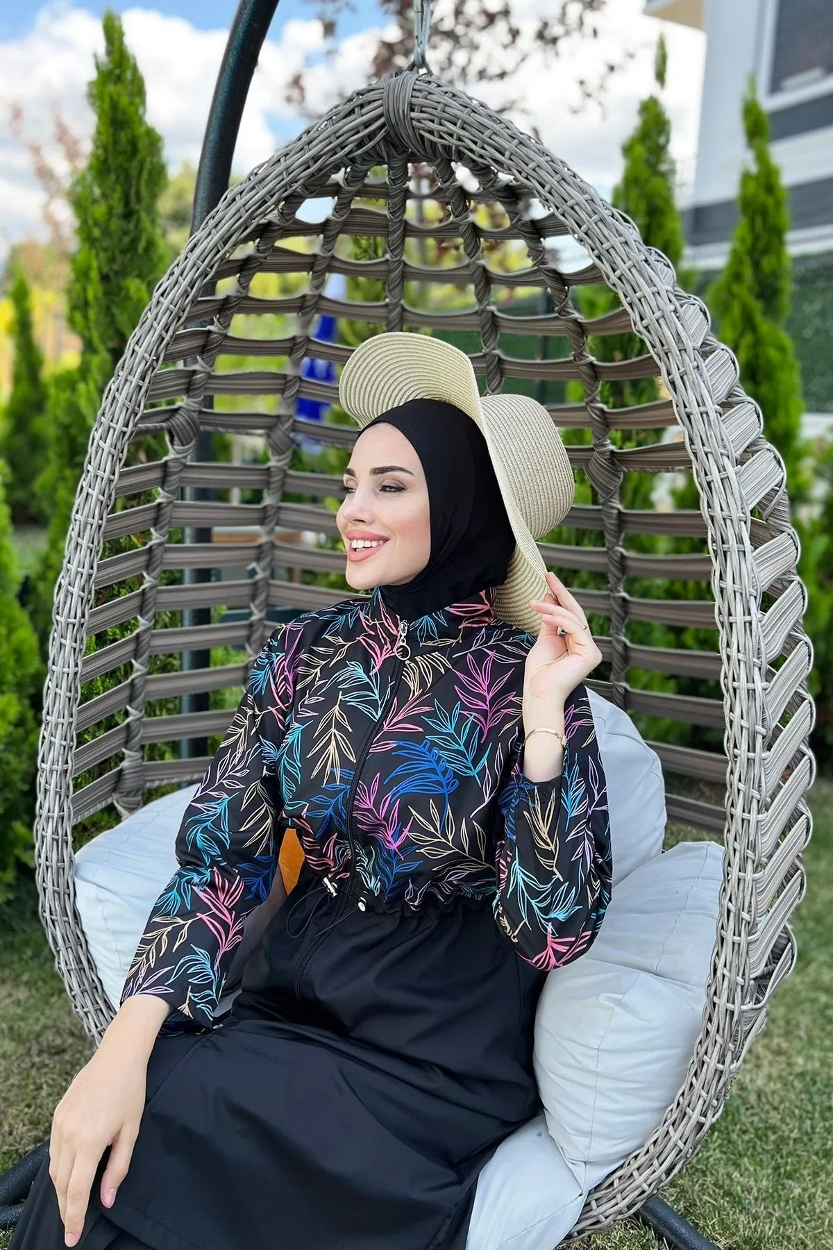 Remsa Mayo  Vollständig bedeckter Hijab-Badeanzug mit Fallschirm R038 Beren